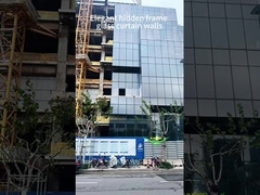 Скрытая рама 8 мм 12А/16А 8 мм стеклянный штор стенный фасад для коммерческого здания