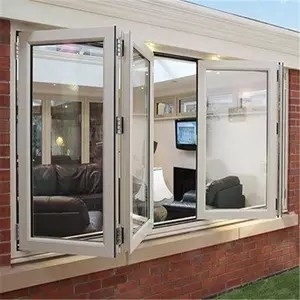 Внешнее стекло сплава алюминия фасада складывая Bifold Windows и двери подвергли рамка действию