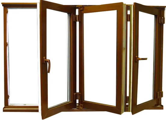 Внешнее стекло сплава алюминия фасада складывая Bifold Windows и двери подвергли рамка действию