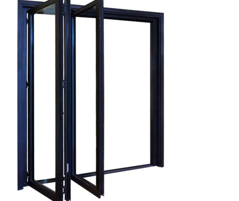Внешнее стекло сплава алюминия фасада складывая Bifold Windows и двери подвергли рамка действию