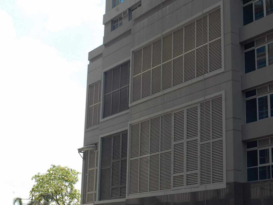Анодированное полуфабрикат фиксированное алюминиевое Louvered окно погодостойкое