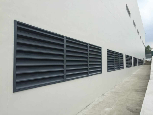 Анодированное полуфабрикат фиксированное алюминиевое Louvered окно погодостойкое